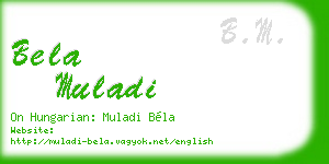bela muladi business card